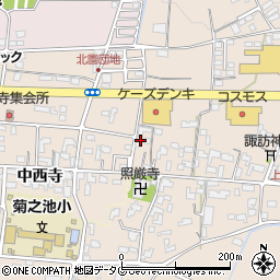 熊本県菊池市上西寺1813周辺の地図