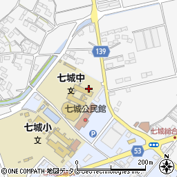 熊本県菊池市七城町甲佐町70周辺の地図