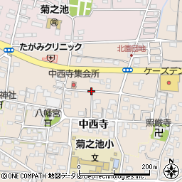熊本県菊池市西寺周辺の地図