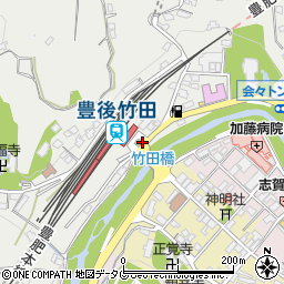 竹田駅前周辺の地図