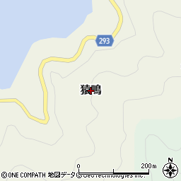 愛媛県愛南町（南宇和郡）猿鳴周辺の地図