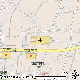 コメリホームセンター菊池店周辺の地図