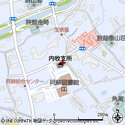 阿蘇市役所　水道課内牧水道分室周辺の地図