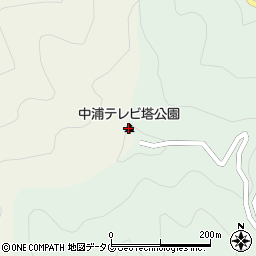 中浦テレビ塔公園周辺の地図