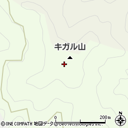 キガル山周辺の地図
