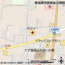 熊本県菊池市上西寺1651-1周辺の地図