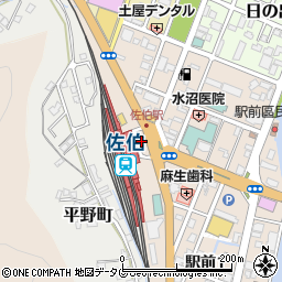 ＪＲ九州レンタカー＆パーキング佐伯駅駐車場周辺の地図