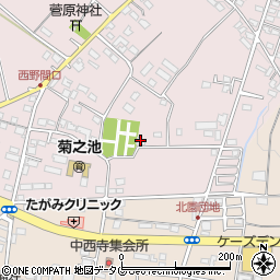 熊本県菊池市野間口700周辺の地図