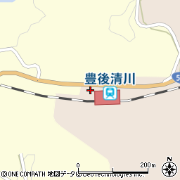 豊後清川簡易郵便局周辺の地図