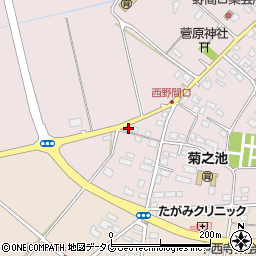熊本県菊池市野間口886周辺の地図