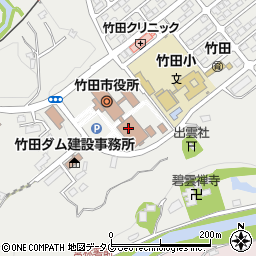 竹田市役所本庁教育委員会　文化財課周辺の地図