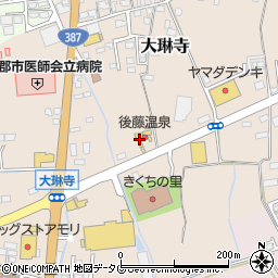 後藤温泉周辺の地図