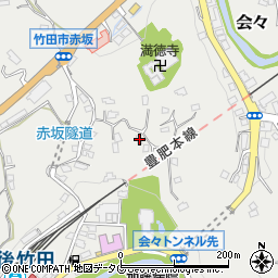 大分県竹田市会々1350周辺の地図
