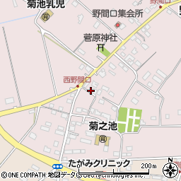 熊本県菊池市野間口745周辺の地図