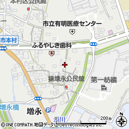 熊本県荒尾市増永周辺の地図