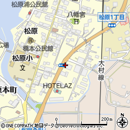 松原小学校入口周辺の地図