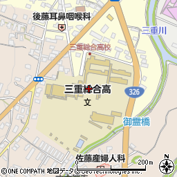 大分県立三重総合高等学校周辺の地図