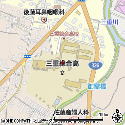 三重総合高校周辺の地図