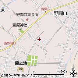 熊本県菊池市野間口652周辺の地図
