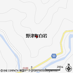 大分県臼杵市野津町大字白岩周辺の地図