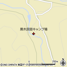 黒木民宿キャンプ場周辺の地図