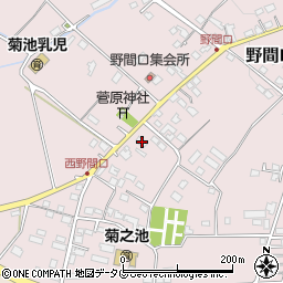 熊本県菊池市野間口754周辺の地図