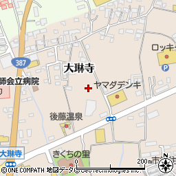熊本県菊池市大琳寺周辺の地図