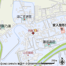 阿蘇下町周辺の地図