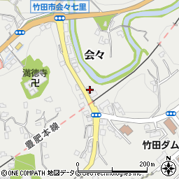 大分県竹田市会々1477周辺の地図
