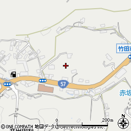 大分県竹田市会々周辺の地図