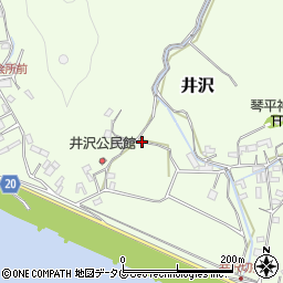 高知県四万十市井沢周辺の地図