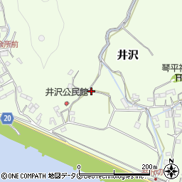 高知県四万十市井沢周辺の地図