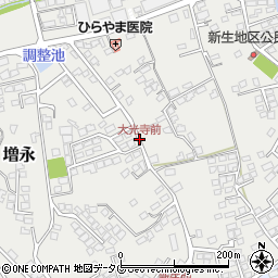 大光寺前周辺の地図