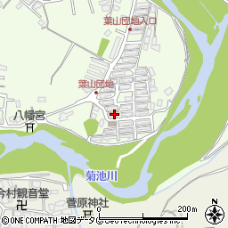 熊本県菊池市片角55周辺の地図