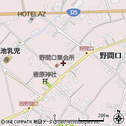 熊本県菊池市野間口813周辺の地図