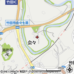 大分県竹田市会々916-2周辺の地図