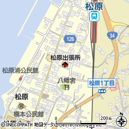 大村市松原出張所周辺の地図