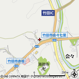 大分県竹田市会々1173周辺の地図