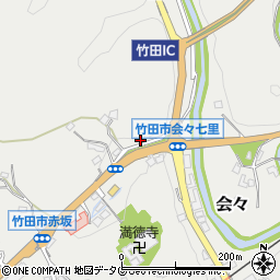 大分県竹田市会々1189周辺の地図