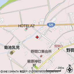 熊本県菊池市野間口821周辺の地図