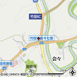 大分県竹田市会々1197周辺の地図