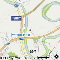 大分県竹田市会々943-1周辺の地図