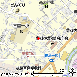 大分県豊後大野市三重町市場1097周辺の地図