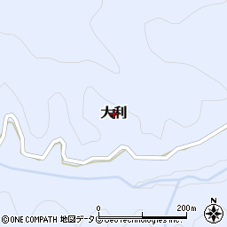 熊本県産山村（阿蘇郡）大利周辺の地図