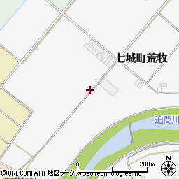 熊本県菊池市七城町荒牧周辺の地図
