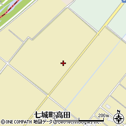 熊本菊鹿線周辺の地図