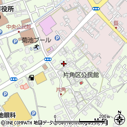 熊本県菊池市片角321周辺の地図