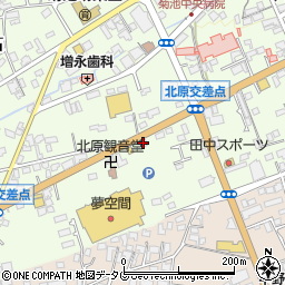 熊本ヤクルト株式会社　菊池センター周辺の地図