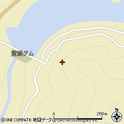萱瀬ダム周辺の地図