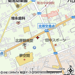 熊本県菊池市北原周辺の地図